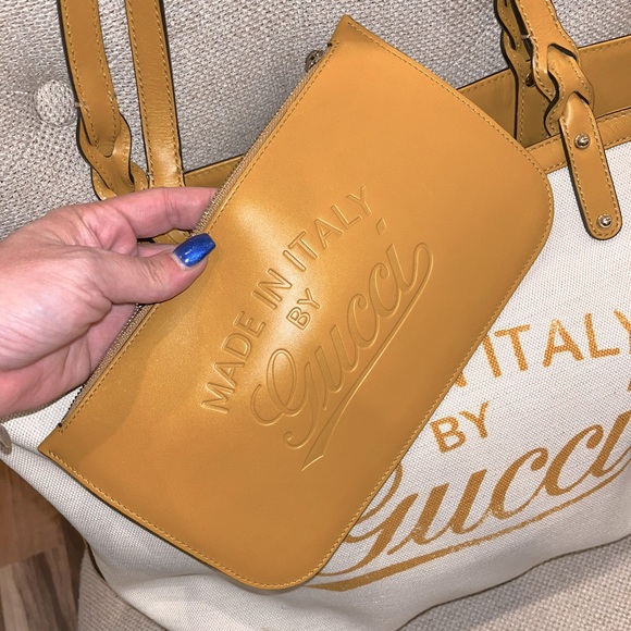 Gucci Tote Bag with Leather Pouch EUC! - Picture 2 of 16